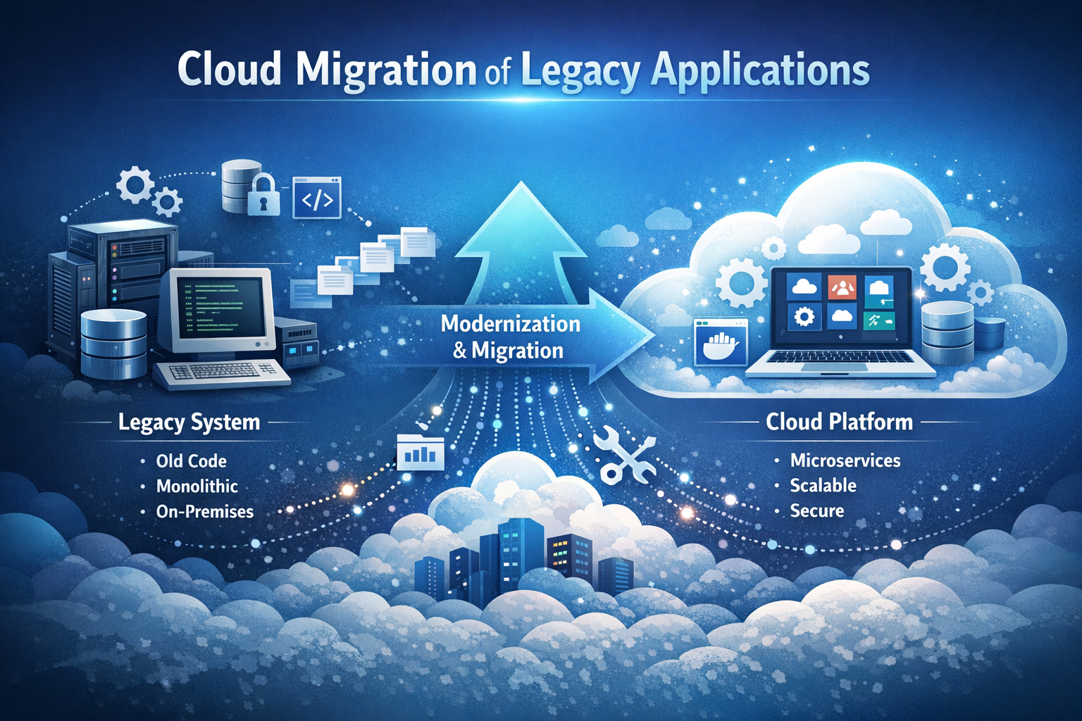 Cloud application migration by DevSight